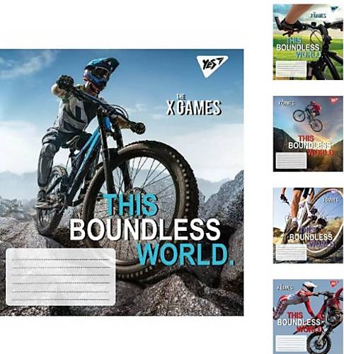 

Тетрадь А5 36 листов в клетку The boundless world (15шт. в упак микс дизайнов) YES (765629)