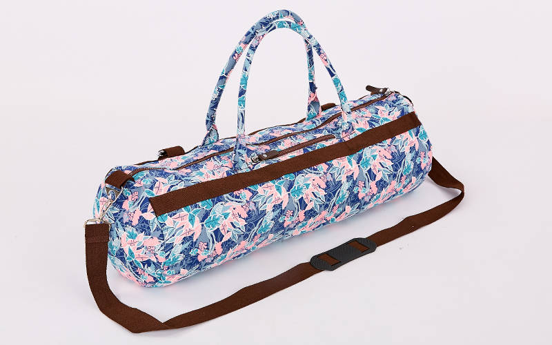 

Сумка для йога коврика Yoga bag KINDFOLK FI-6969-5 (размер 20смх65см, полиэстер, хлопок, розовый-голубой)