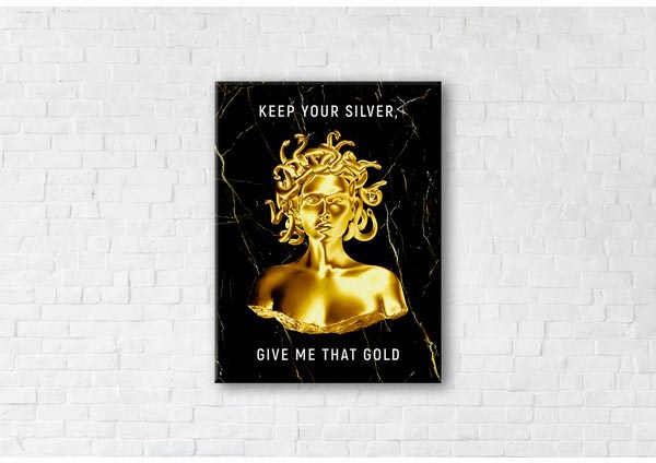 

Картина на холсте IBR Golden Medusa 90x120 см