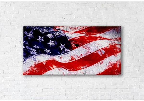 

Картина на холсте IBR USA Flag 90x180 см