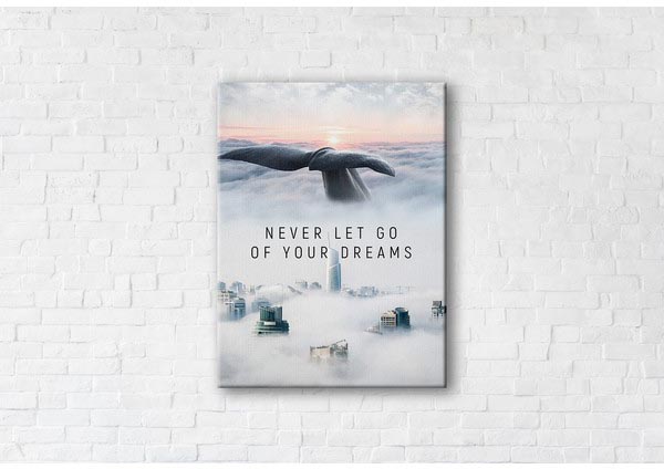 

Картина на холсте IBR Never Let Go Of Your Dreams 45x60 см Franklin