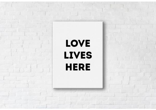 

Картина на холсте IBR Love Lives Here 90x120 см
