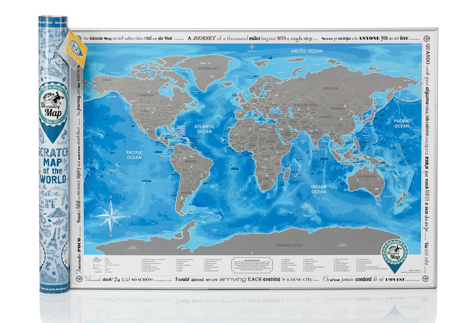 

Скретч-карта мира Discovery Map англ.