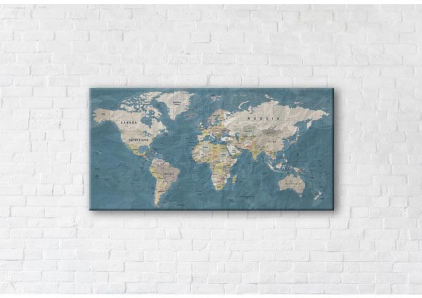 

Картина на холсте IBR World Map 40x80 см