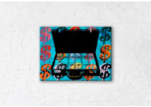 

Картина на холсте IBR Suitcase with money 45x60 см