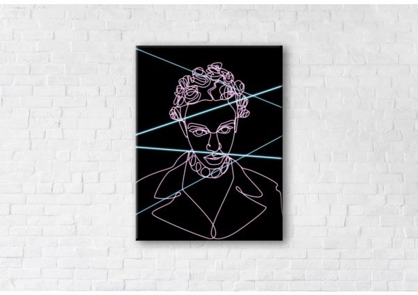 

Картина на холсте IBR Black Neon 75x100 см