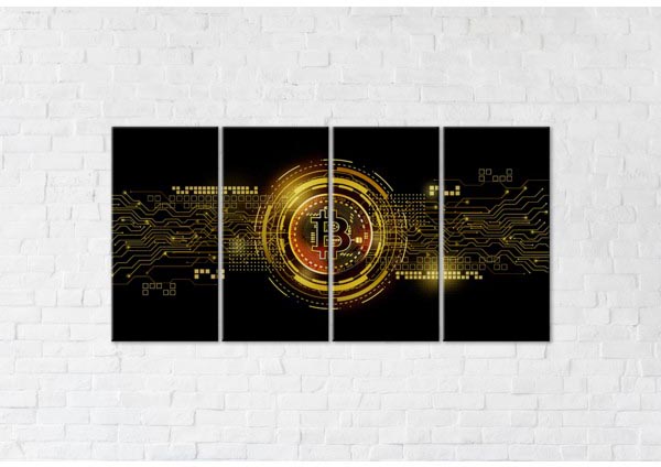 

Картина на холсте IBR Bitcoin Gold 70x140 см