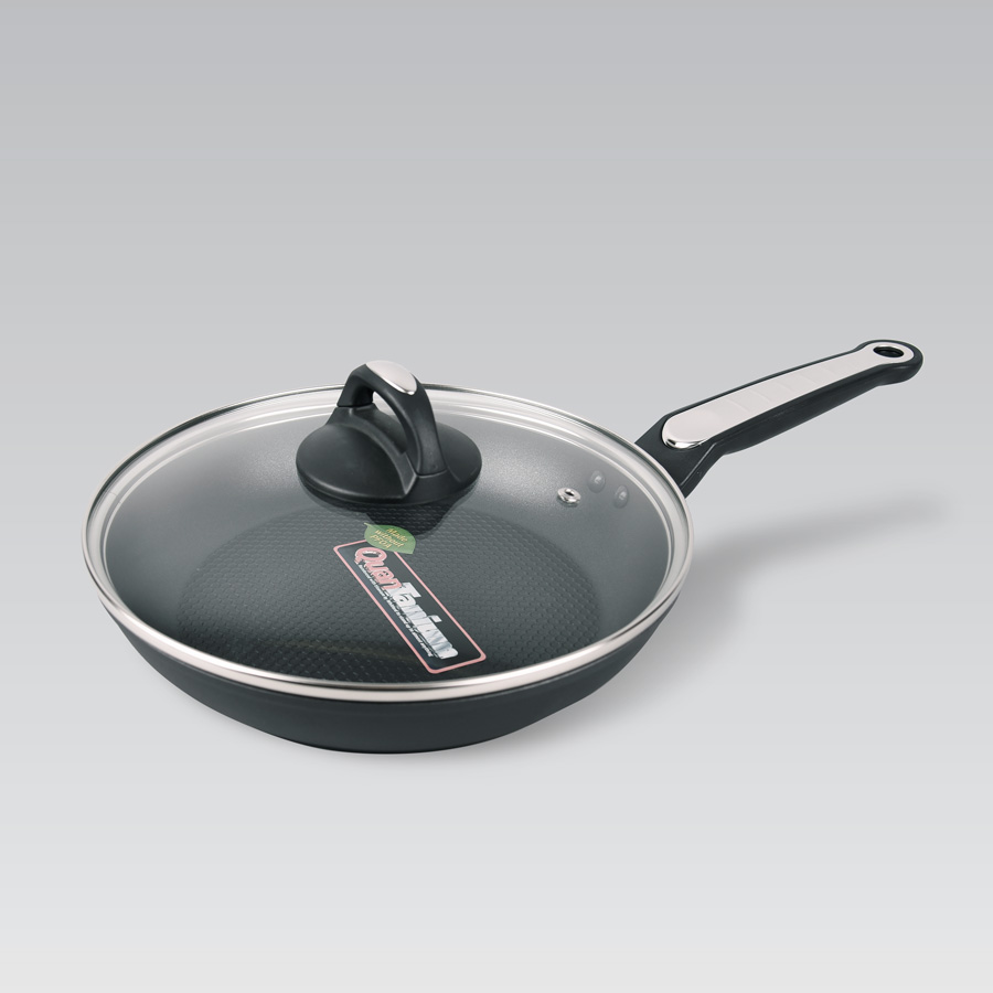 

Сковорода Maestro MR-1207-24 Quan Tanium (24см) с крышкой Чёрный