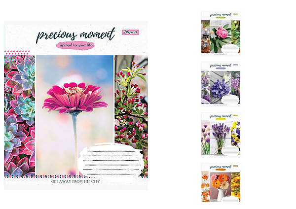 

Тетрадь А5 36 листов в линию Precious moment (15шт в упак микс) 1 Вересня (764933)