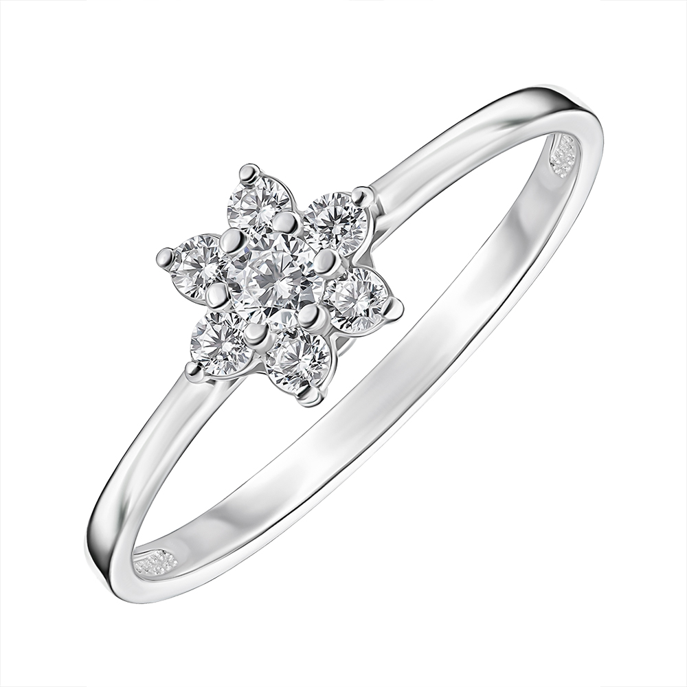 

Кольцо из серебра с фианитами 000148252 16.5 размера
