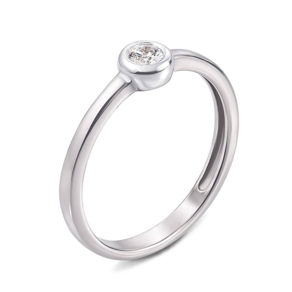 

Кольцо из белого золота с кристаллом Swarovski 000135119 17.5 размера