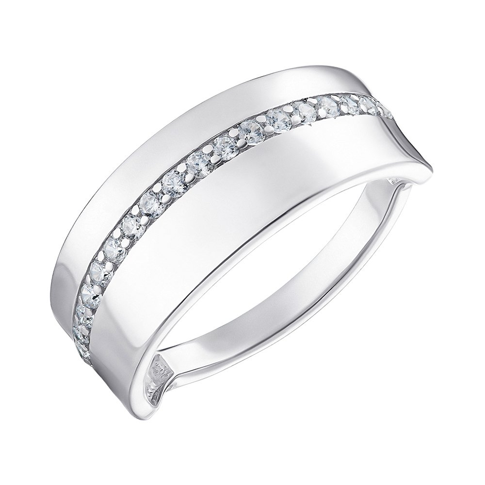 

Серебряное кольцо с фианитами 000148311 19 размера
