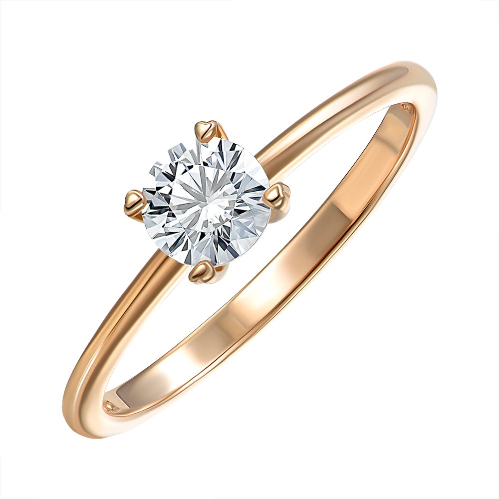 

Кольцо из красного золота с фианитом Swarovski 000122770 17 размера