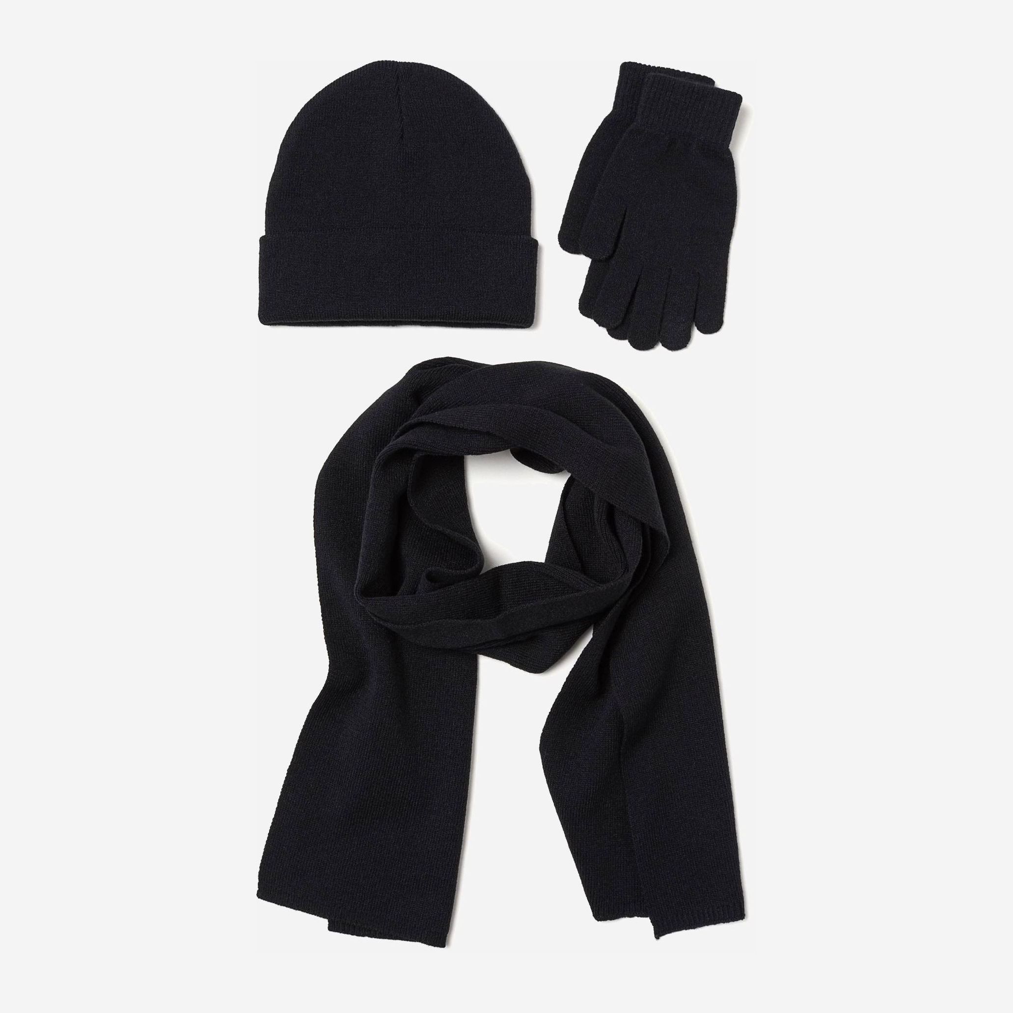 

Комплект (шапка + шарф + Перчатки) H&M 5570482wtr Черный