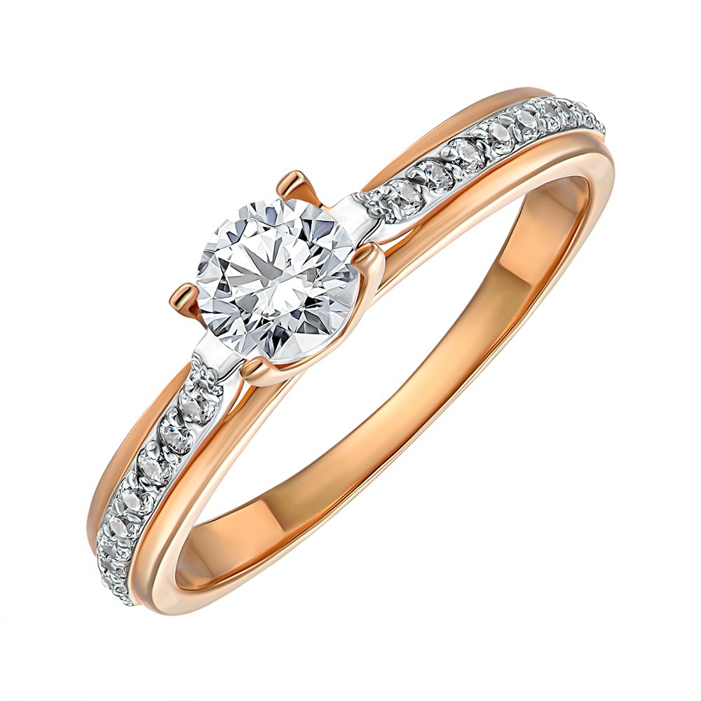 

Кольцо из красного золота с Swarovski Zirconia 000122759 15.5 размера