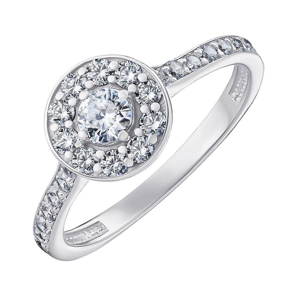 

Серебряное кольцо с фианитами 000148313 18 размера