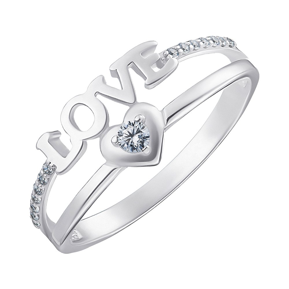 

Серебряное кольцо с фианитами 000148317 18.5 размера