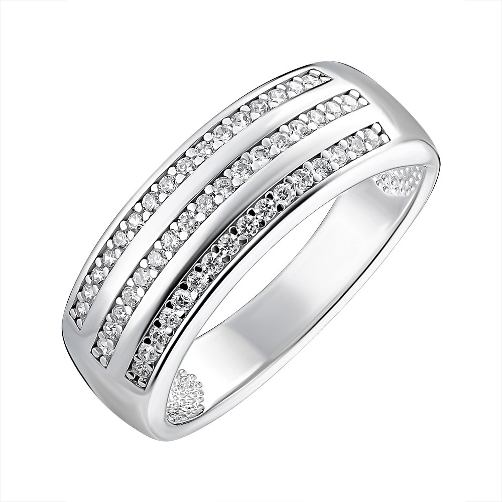 

Серебряное кольцо с фианитами 000148484 18.5 размера