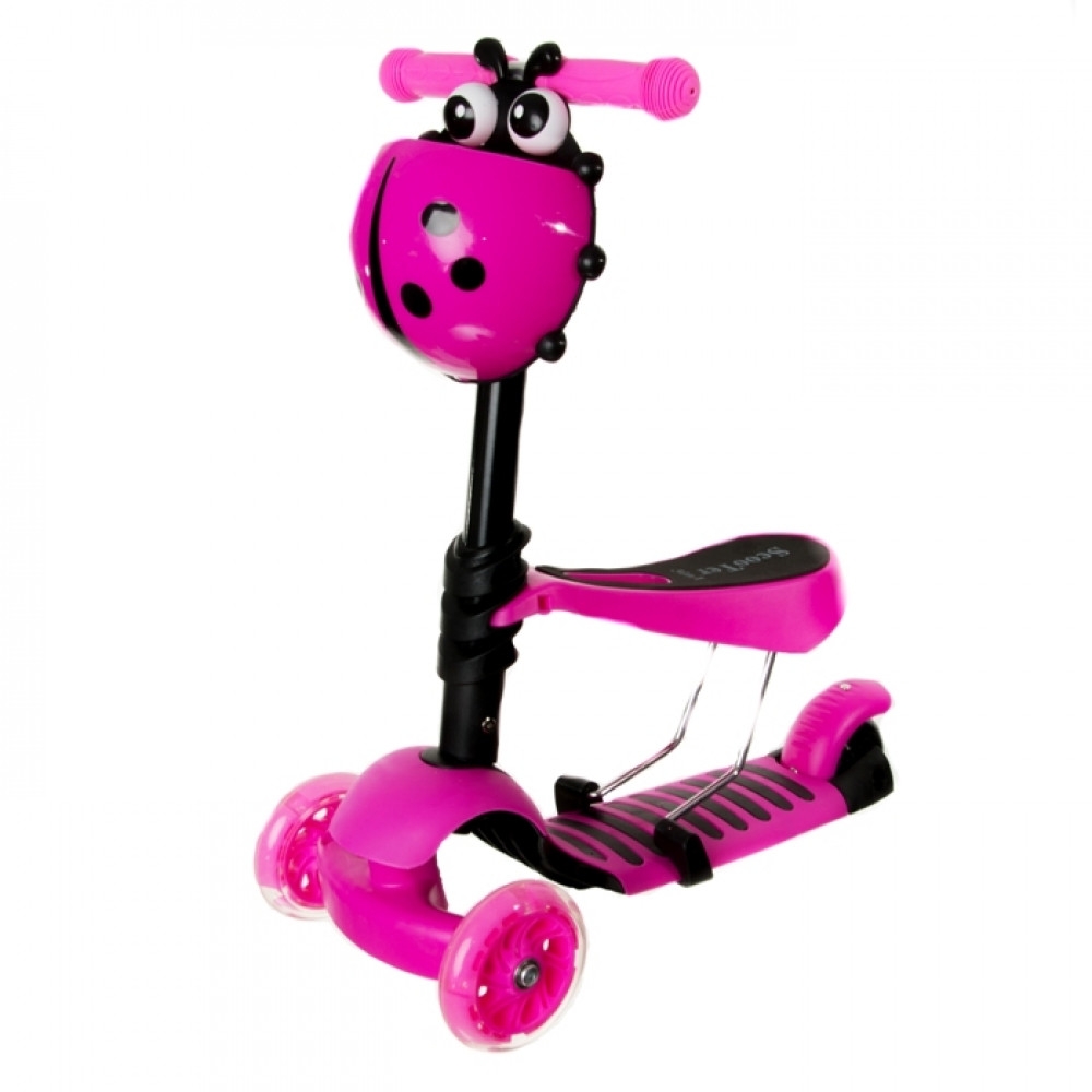 

Детский трехколесный самокат Scooter 2в1 5390 Розовый (А1022)