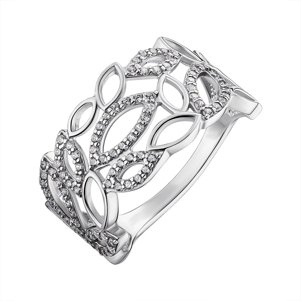 

Серебряное кольцо с фианитами 000149555 19 размера