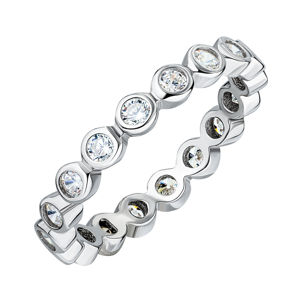 

Серебряное кольцо с фианитами 000147214 18 размера