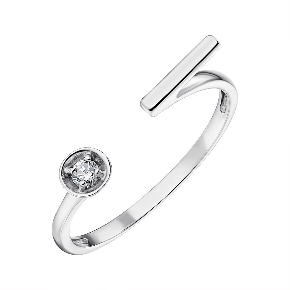 

Серебряное кольцо с фианитом 000149592 16.5 размера