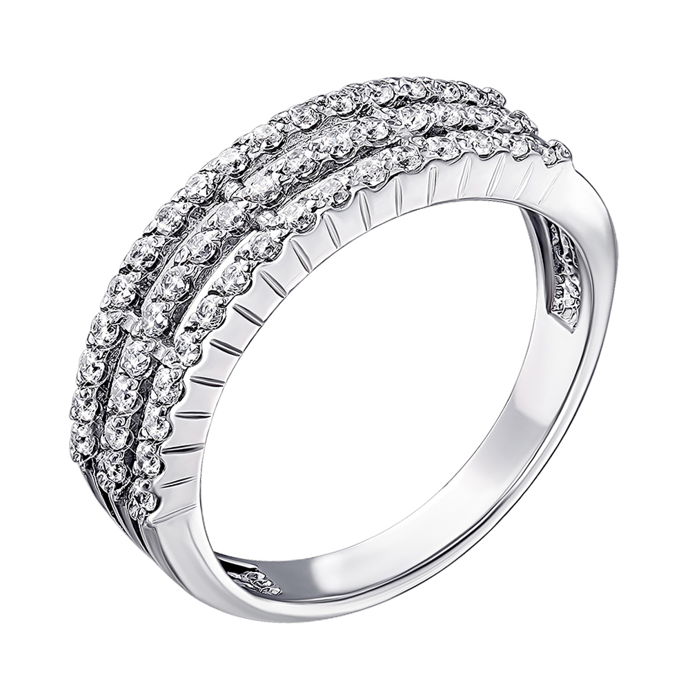 

Серебряное кольцо с цирконием 000141189 19.5 размера