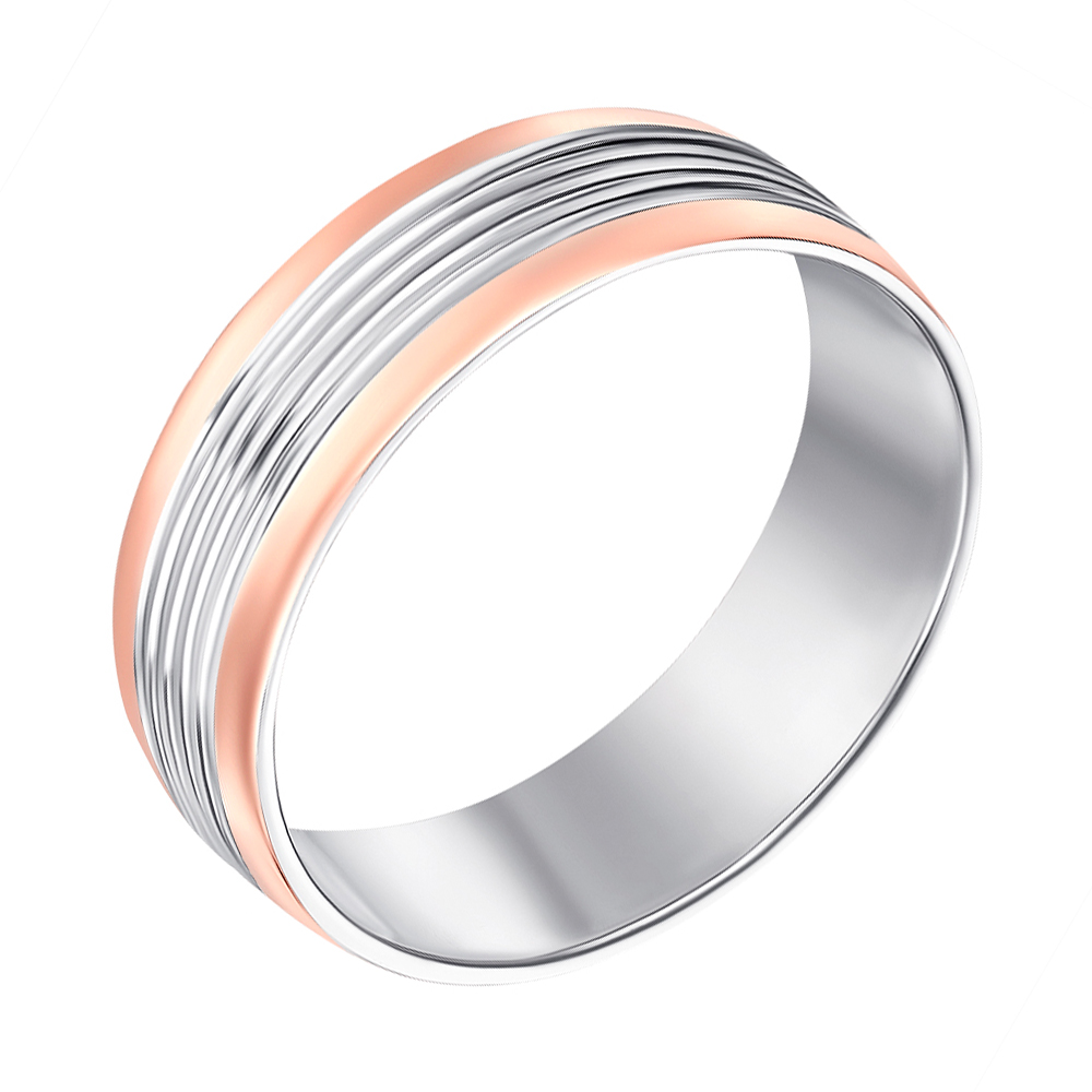 

Серебряное обручальное кольцо с позолотой 000139766 16 размера