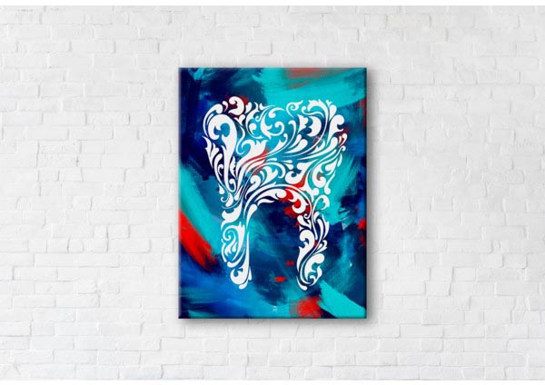 

Картина на холсте IBR Stencil Tooth 110x145 см