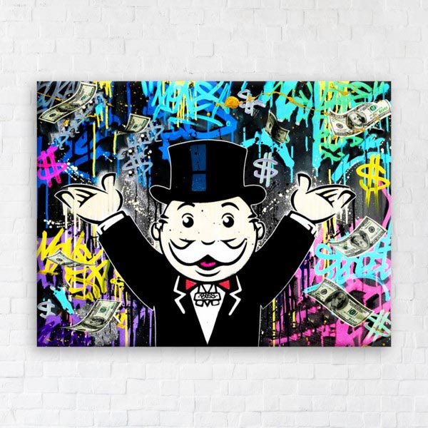 

Картина на холсте IBR Graffiti Monopoly 50x65 см