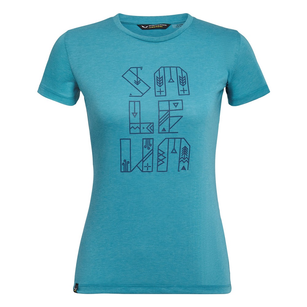 

Футболка Salewa Typo Graphic Drirelease Shortsleeve Womens Tee жіноча XXL синя