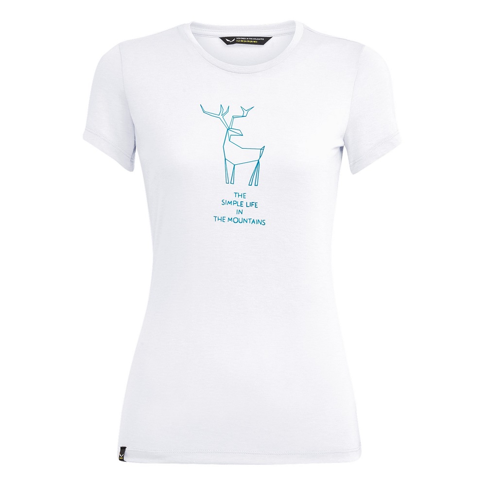 

Футболка Salewa Deer Dri-Release Womens T-Shirt жіноча XXL біла