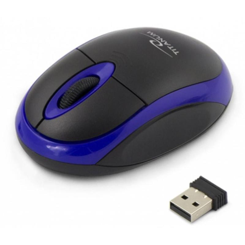 

Мышь беспроводная Esperanza Titanum TM116B Black-Blue USB