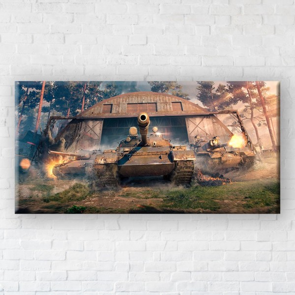 

Картина на холсте IBR World of Tanks 70x140 см