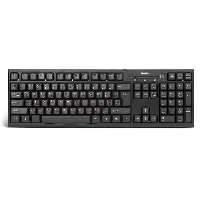 

Клавиатура SVEN Standard 304 Black USB+HUB UAH