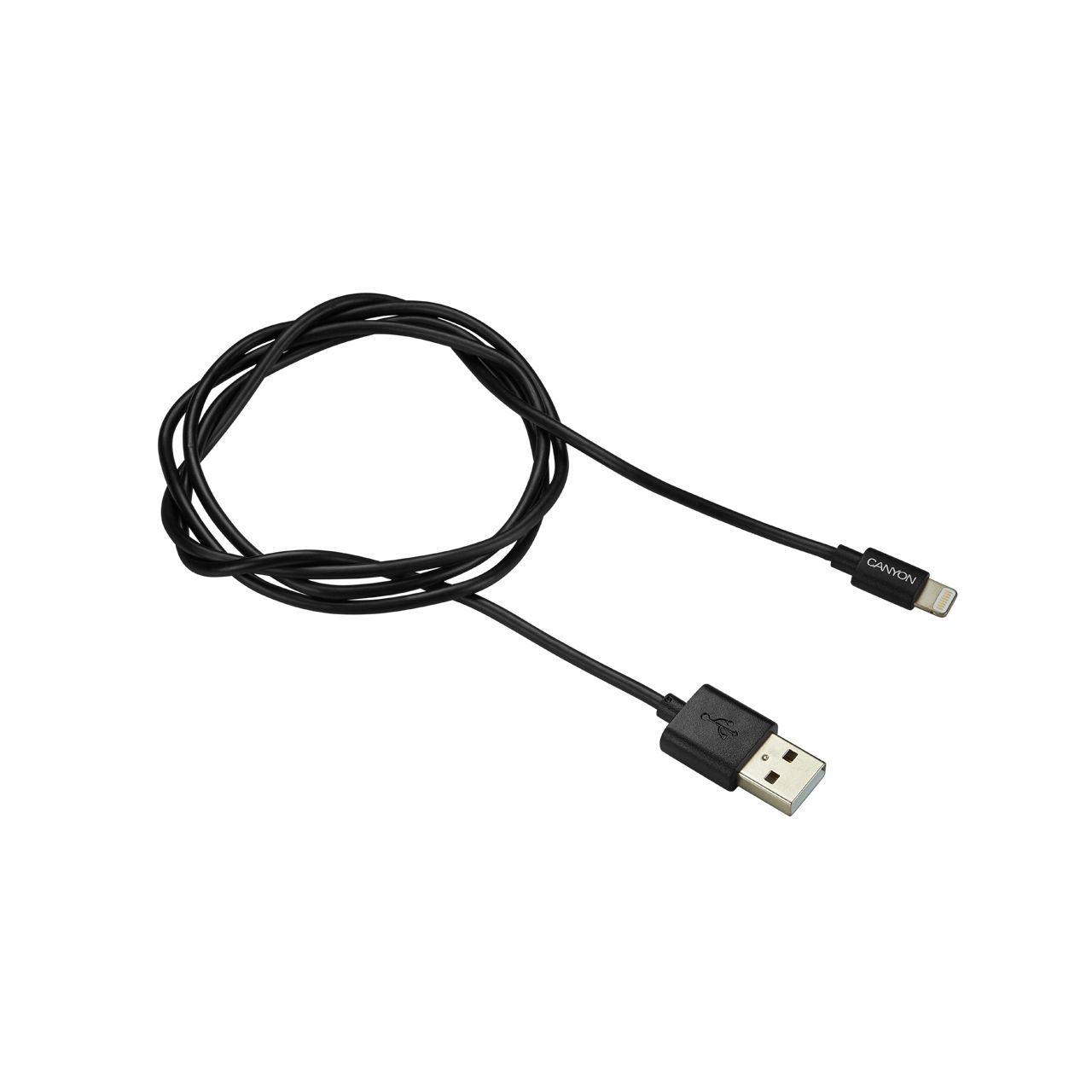 

Кабель Canyon USB - Lightning 1м, Black (CNS-MFICAB01B)