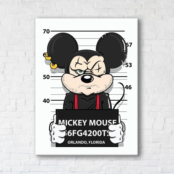 

Картина на холсте IBR Mickey Prisoner 50x65 см