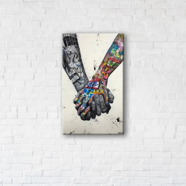 

Картина на холсте IBR Graffiti Hands Art 50x65 см
