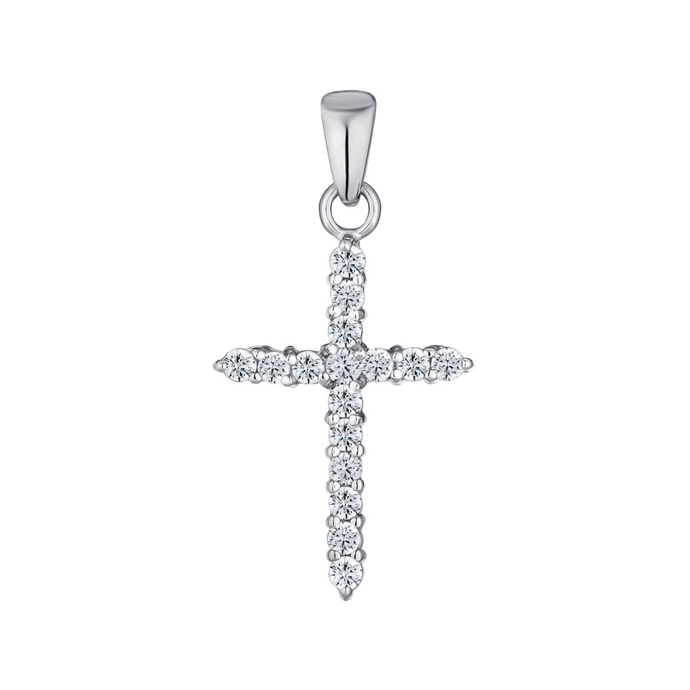 

Серебряный крестик с фианитами 000147722