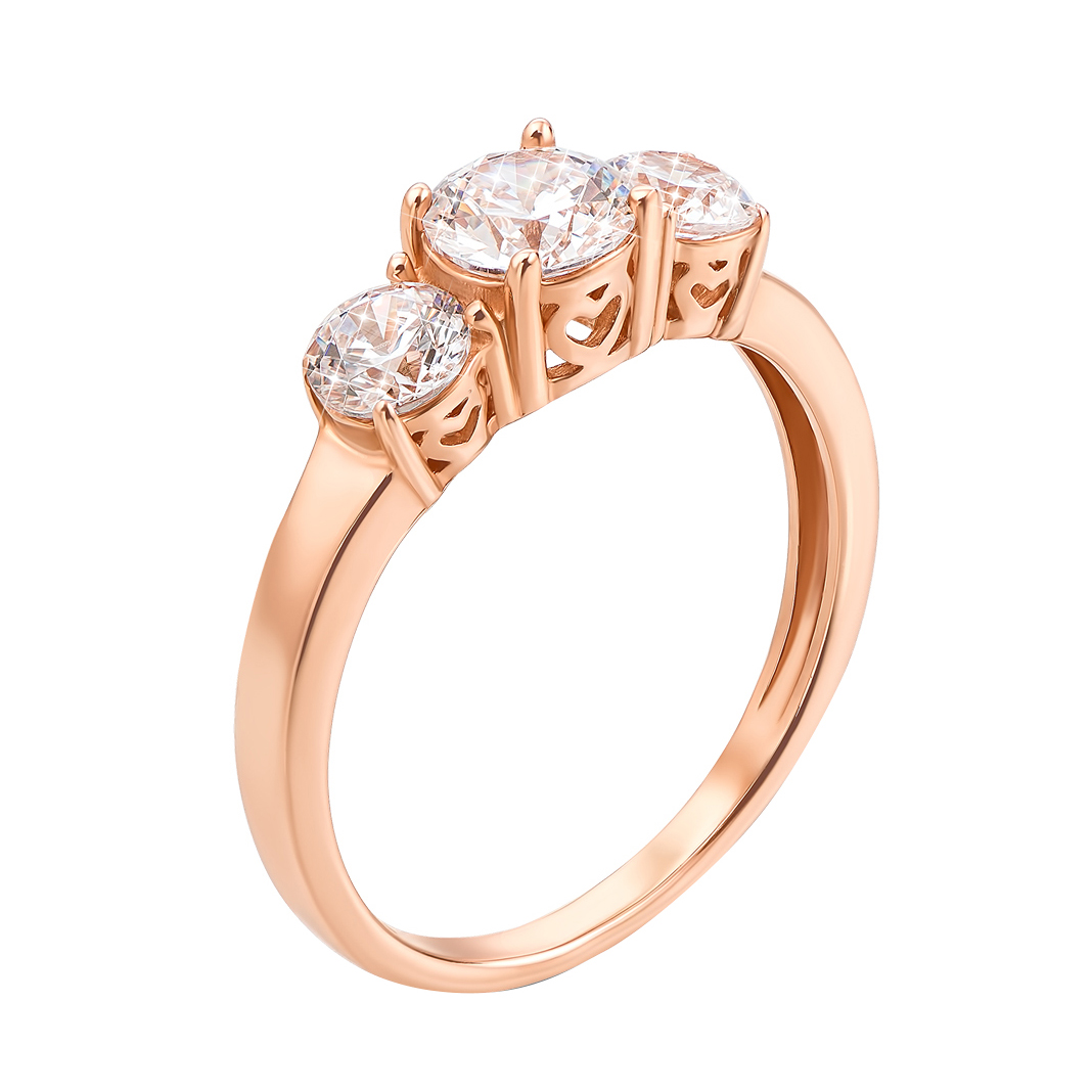 

Кольцо в красном золоте Рианна с фианитами Swarovskі 000128111 18 размера