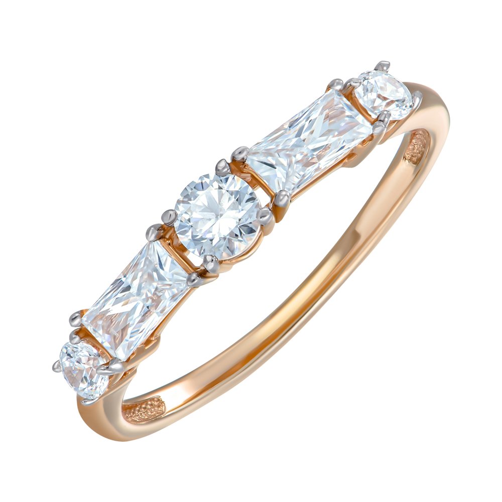

Кольцо из красного золота с фианитами Swarovski 000149958 17.5 размера