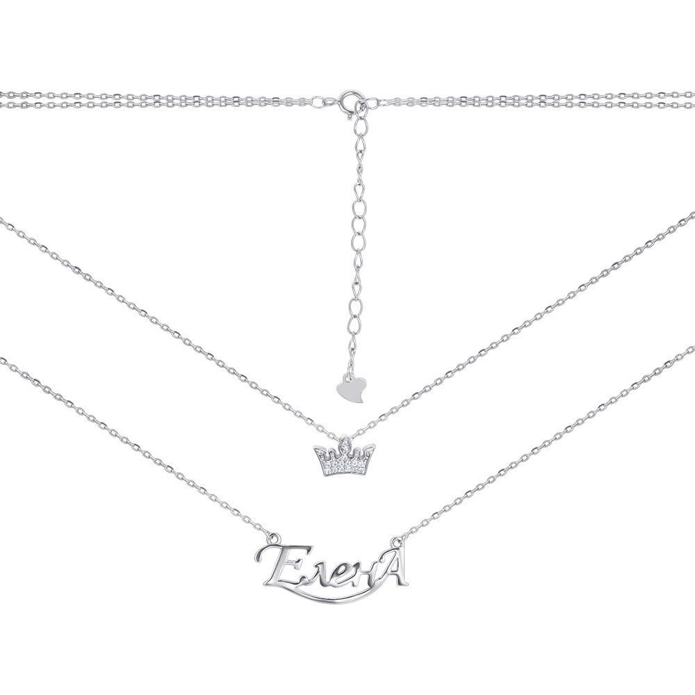 

Серебряное колье с фианитами Елена 000149988 42 размера
