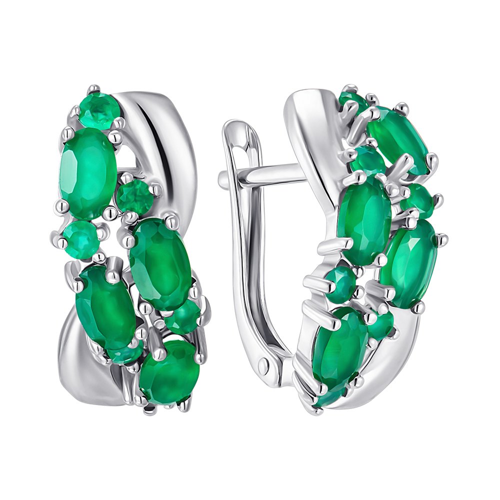 

Серьги из серебра с агатом 000149968