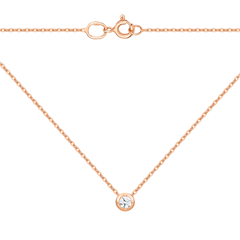 

Колье из красного золота с цирконием Swarovski 000146044 40 размера