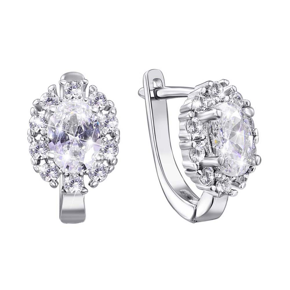 

Серебряные серьги с фианитами 000140521