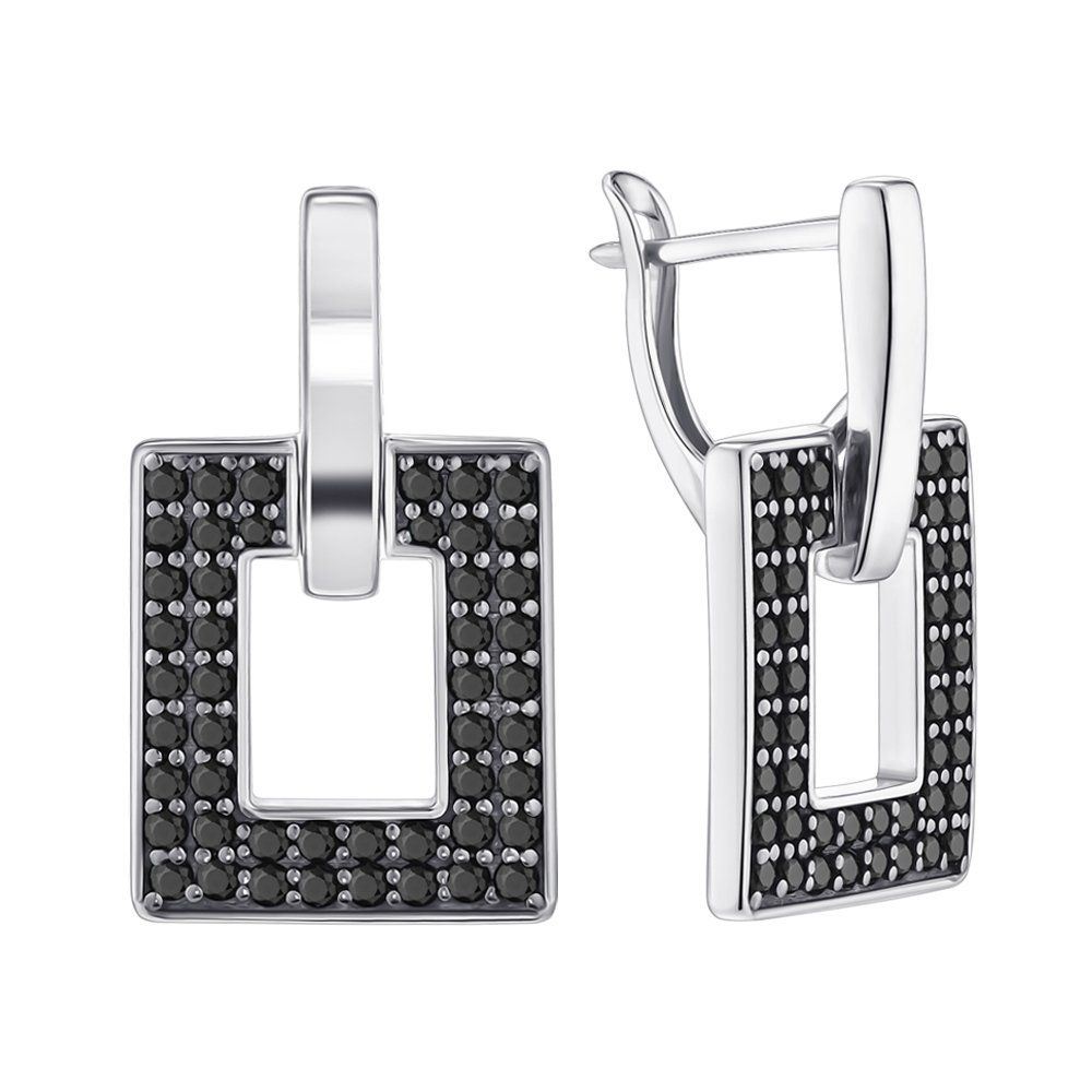 

Серебряные серьги с фианитами 000149744