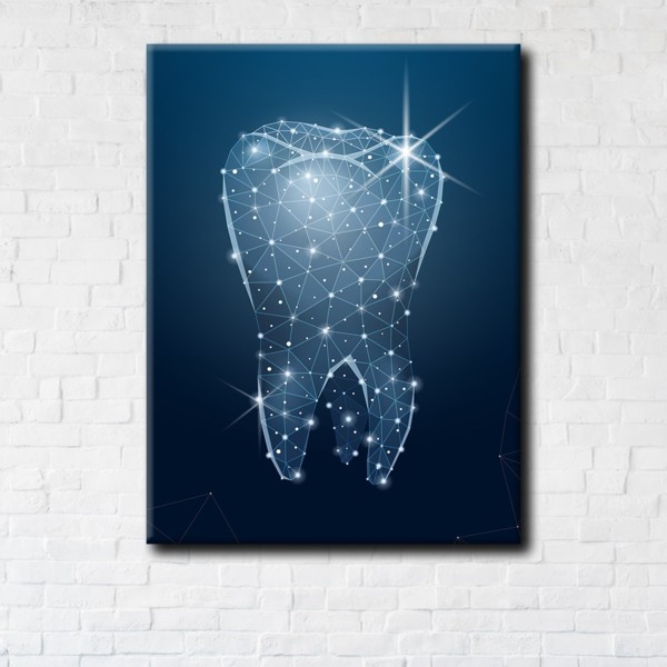 

Картина на холсте IBR 3D Tooth Art 50x65 см