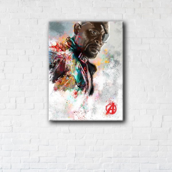 

Картина на холсте IBR Nick Fury 45x60 см