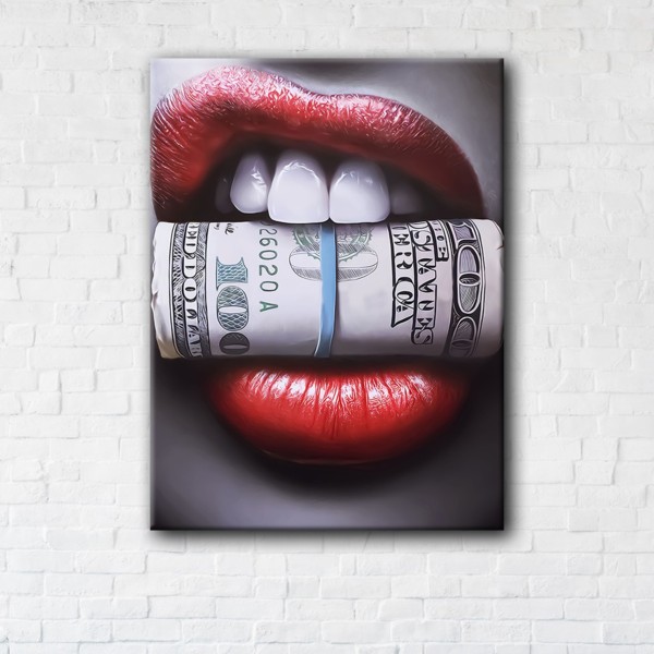 Акция на Картина на холсте IBR Money in the Mouth 45x60 см (640_45_60) от Rozetka UA