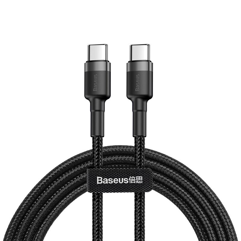 

Кабель Baseus Cafule Series Type-C PD2.0 60W Flash USB Type-C-USB Type-C, 2м Black/Grey (CATKLF-HG1)